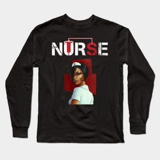 Womens RN CNA LPN Nurse Gifts Black Nurses T-Shirt Long Sleeve T-Shirt